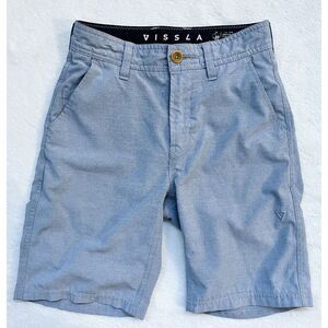 VISSLA Youth Boys‎ Kids Casual Shorts 23 Heather Blue Surf Skate Skateboard